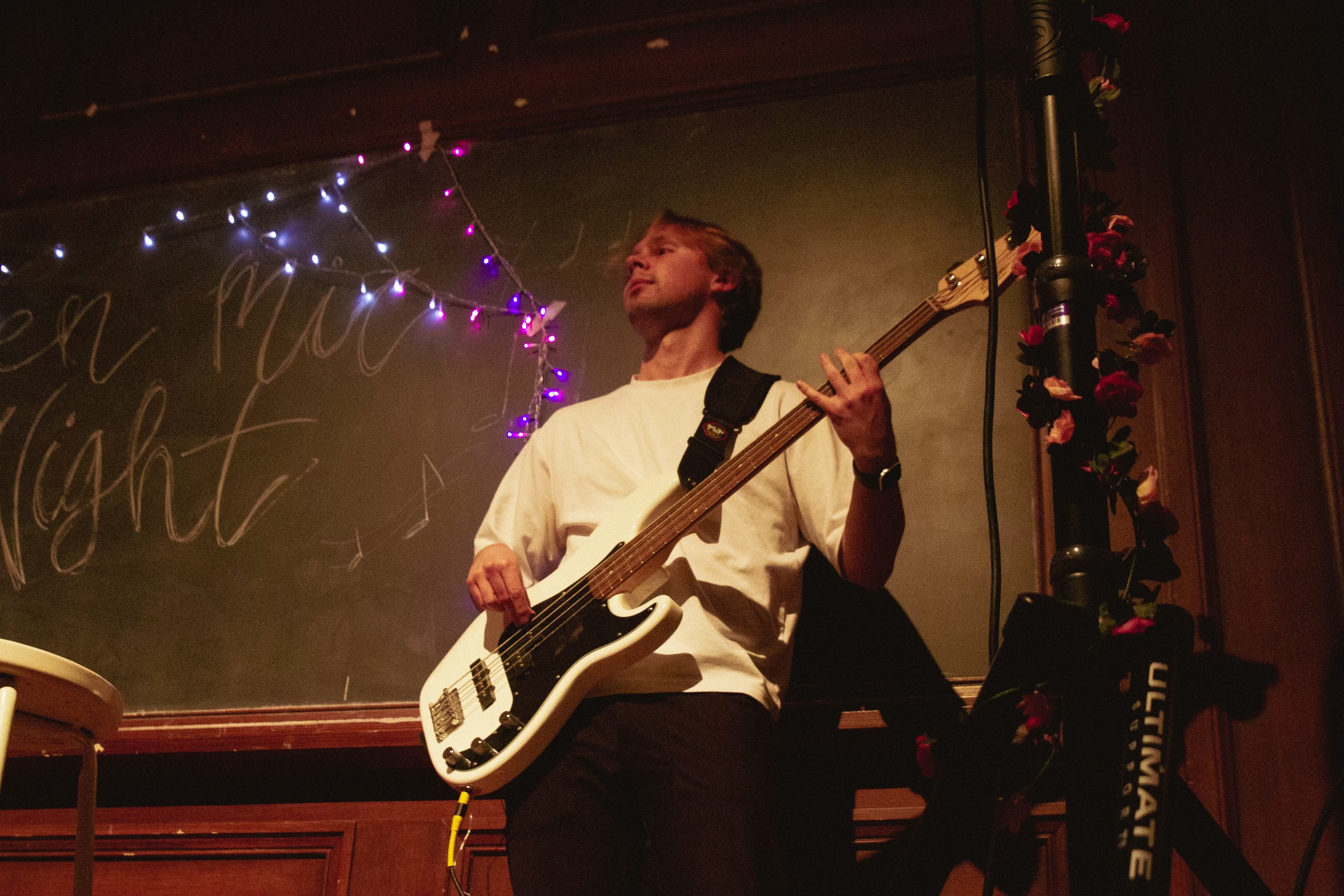 Ben Auby playing electric bass